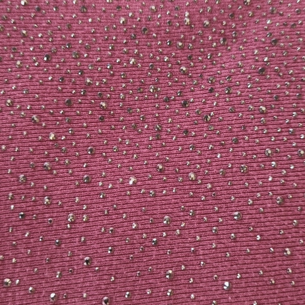 Women's Rose Color Sparkle Top Long Sleeve Shirt. Size 1X.
